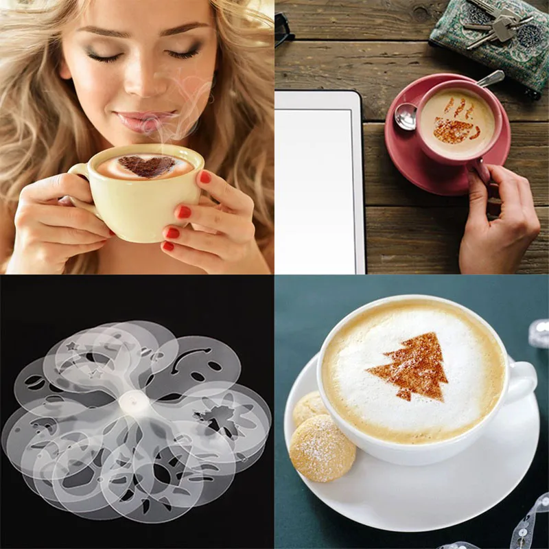 Трафареты для кофе форма капучино красивая модель печати на шейкер из