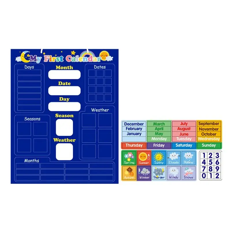 

Weather Calendar Magnetic Board Whole Brain Development Wisdom Learning Enlightenment Creative Children Toys