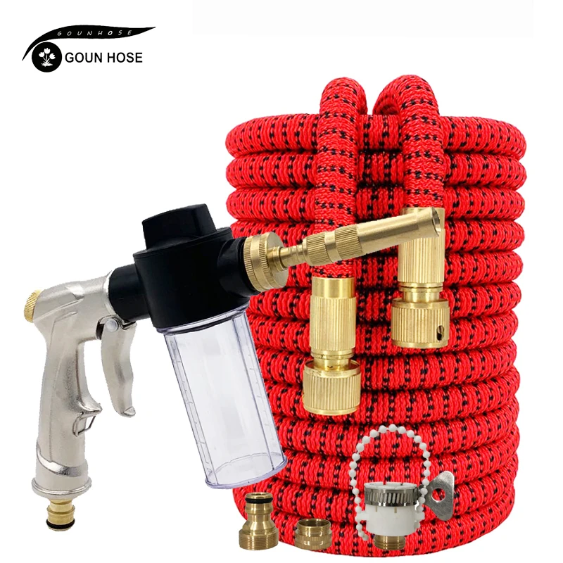 

SellingTelescopic Hose Water Gun Light And Wear-Resistant Magic Watering Hose High Pressure Water Gun Car Wash Foam Water Gun