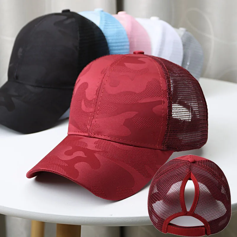 Трендовая бейсбольная кепка конский хвост для женщин Кепка Snapback в стиле хип-хоп