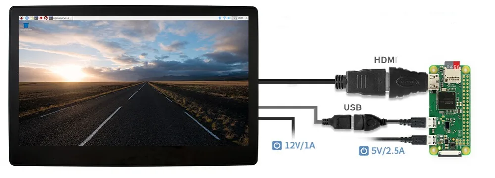 Waveshare 11,6 дюймов, ips, 1920x1080, емкостный сенсорный экран, закаленное стекло крышки, для Raspberry Pi, BB Black, PC, Windows 10/8. 1/8/7