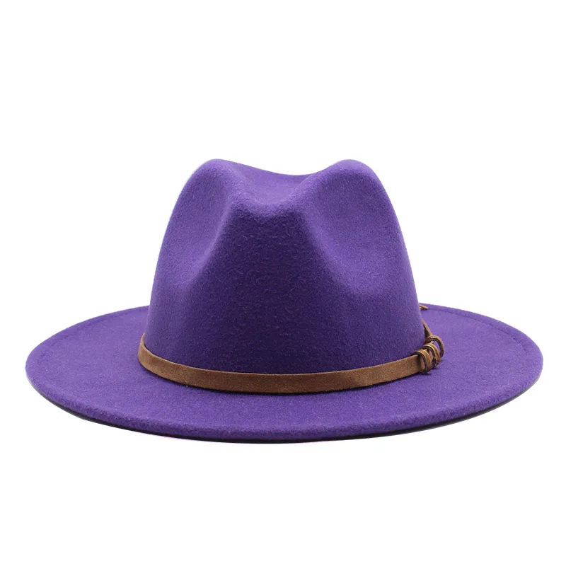 Шляпа Seioum в стиле ретро для мужчин и женщин шерстяная Федора с широкими полями