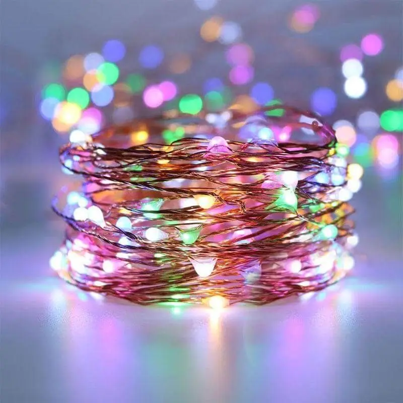 Luzes ao ar Guirlanda de Fadas para a Árvore de Natal Colorido Decorativo Atmosfera Livre Luz String Feriado Ano Novo Casamento Decorat Led