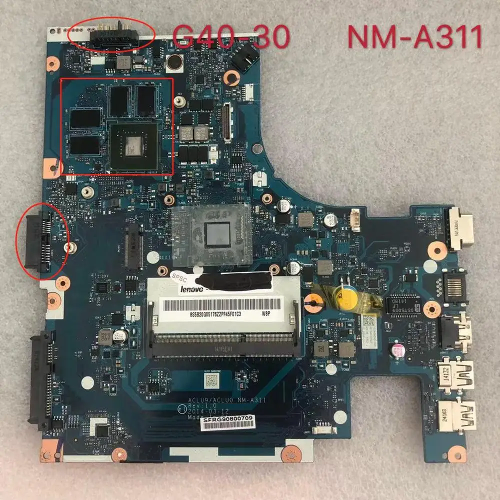 Для применимо к G40-30 ноутбук материнская плата N2940 N2820 VGA(1G) номер NM-A311 тест проведен