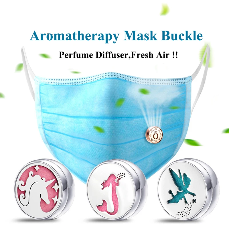 

2021 New Essential Oil Diffuser Clip Brooch Aromatherapy Locket Jewelry Screw Stainless Steel Magnetic Buckle Locket Face Clip