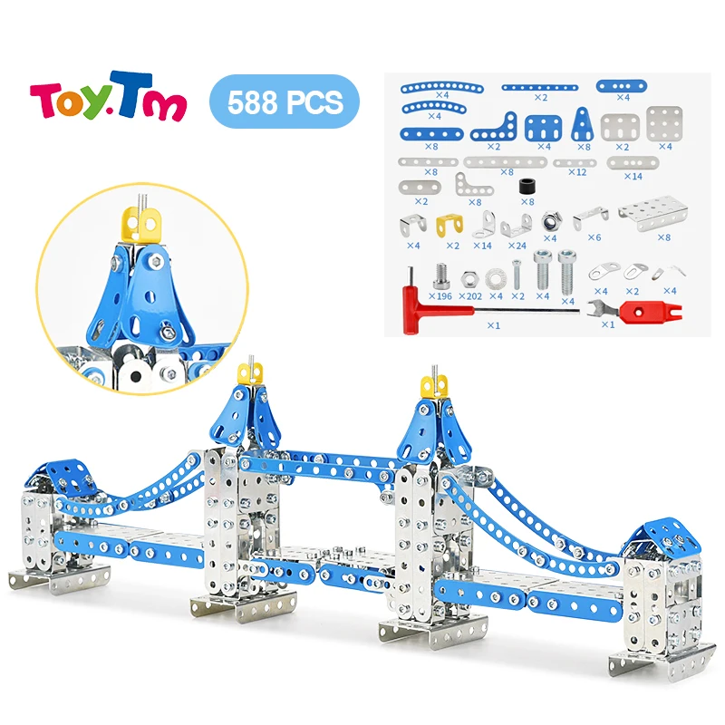 588 шт Лондонский мост металлические строительные инструменты блоки Набор