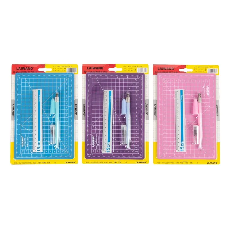

A5 hand account cutting mat set carving knife ruler DIY hand tool utility knife cutting paper pad student art tool