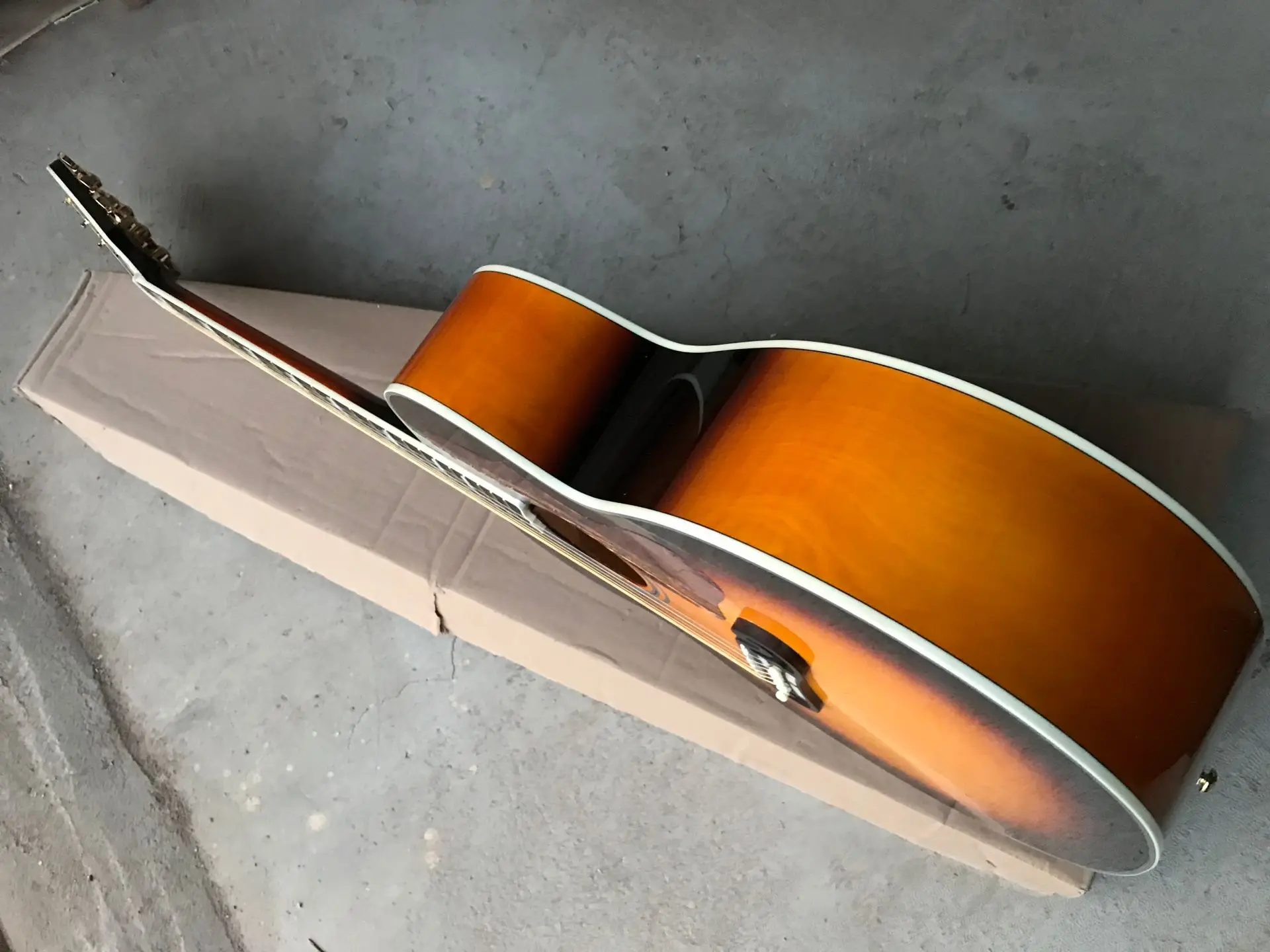 

china guitar factory custom new 200 acoustic guitar sunburst 8