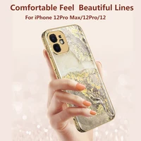 plating tpu glass phone cover for iphone12 12pro 12promax case new fashion all inclusive water wash shockproof protective funda