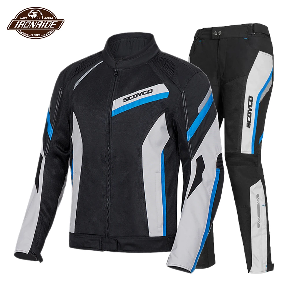 SCOYCO мотоциклетная куртка Лето байкерская бронежилет светоотражающий для