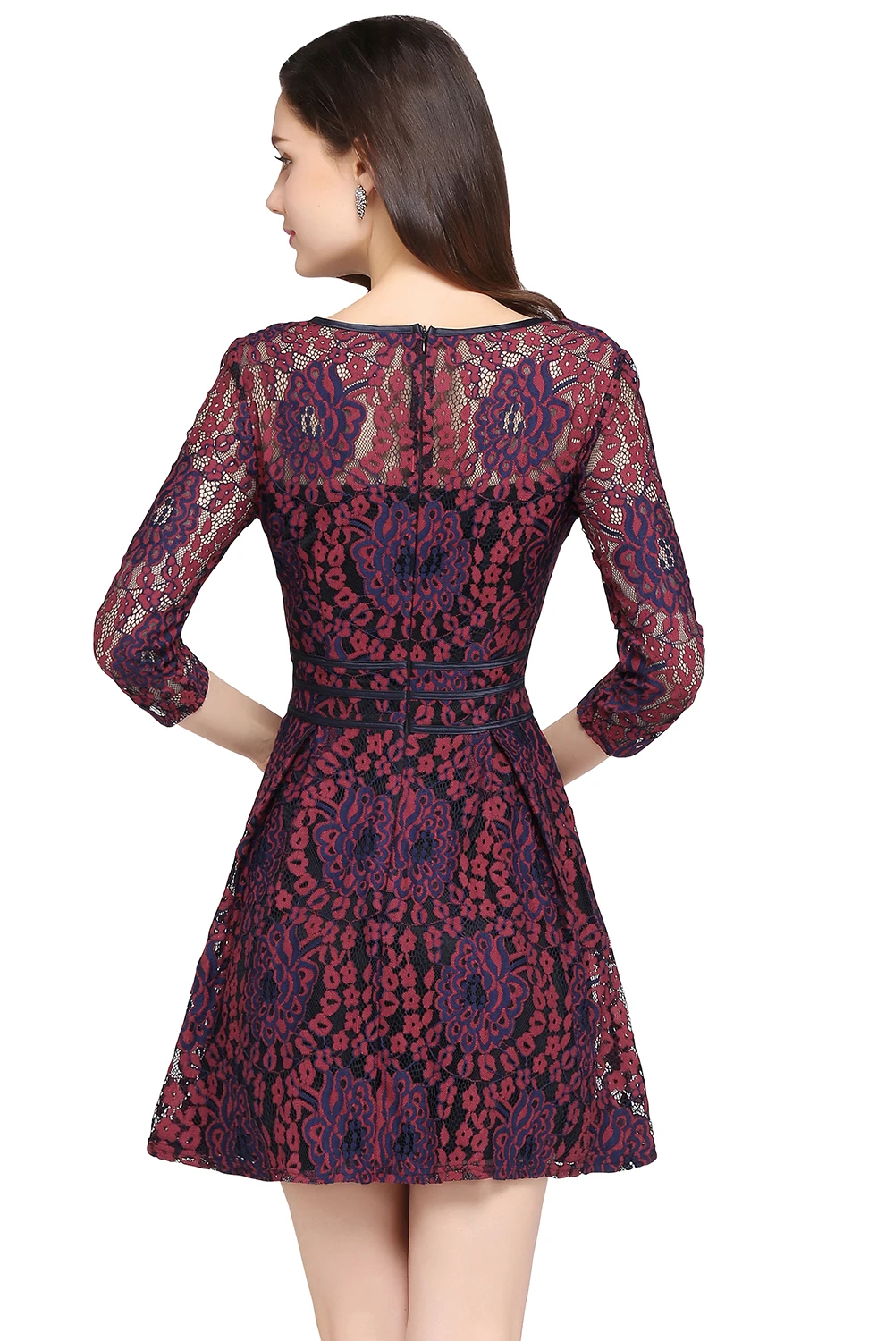 Женское короткое платье для выпускного вечера кружевное Тюлевое трапеция