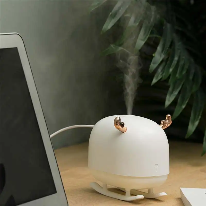 

New Arrived DSHJ-H-009 260ML Deer Humidifier Light USB Home Air Humidifier Air Purifier Atmosphere Night Light