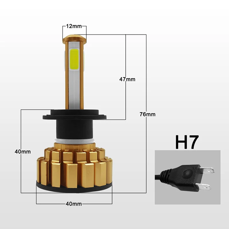 TF30 4 стороны 10000LM H8 H11 9005 9006 H4 H7 светодиодный фар автомобиля лампы Автомобильные светодиодные фары Hi/низкая C6 S2 12V 24V 6000K