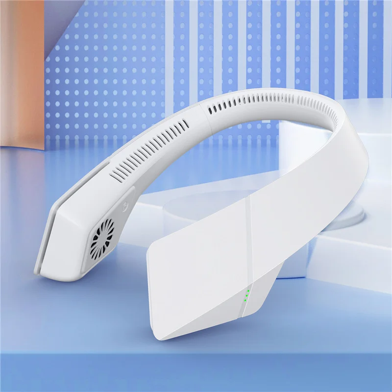 

Mini Bladeless Fan Neck Fan USB Rechargeable Fan Mute Sports Fans Leafless Hanging Neck Fans Air Cooler Wearable Neckband Fans