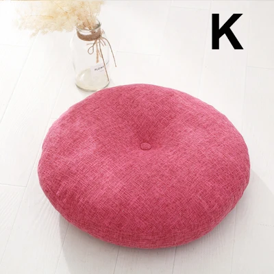K Removable& Washable Round Shape Cotton Linen Seat Cushion with Core Tatami Cushion Pillow Home Decoration Soft Car Sofa Cushion - Цвет: K