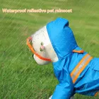 Плащ для собак, домашних животных Водонепроницаемая Съемная Светоотражающая куртка, водонепроницаемая одежда для собак, модное пальто для питомца в дождливый день