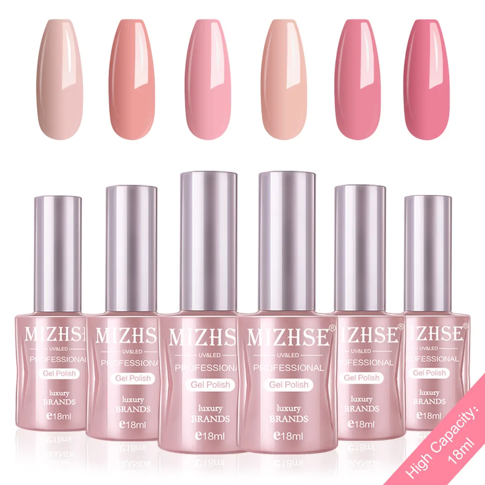 P04 MIZHSE Гель-лак для ногтей Esmalte Permanente Гель-лак набор для маникюра 18 мл Высокая емкость бутылки с подарочной коробкой 6 шт. в комплекте - Цвет: P04