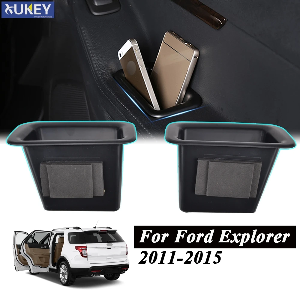 Caja de almacenamiento para puerta, contenedor con reposabrazos y Asa interior, organizador para coche, para Ford Explorer 2011, 2012, 2013, 2014, 2015