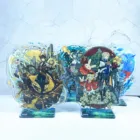 Аниме-фигурка Genshin Impact Zhongli Ganyu Klee Xiao, косплей, искусственная пластина, настольное украшение, стоячий знак, реквизит, игрушки для фанатов