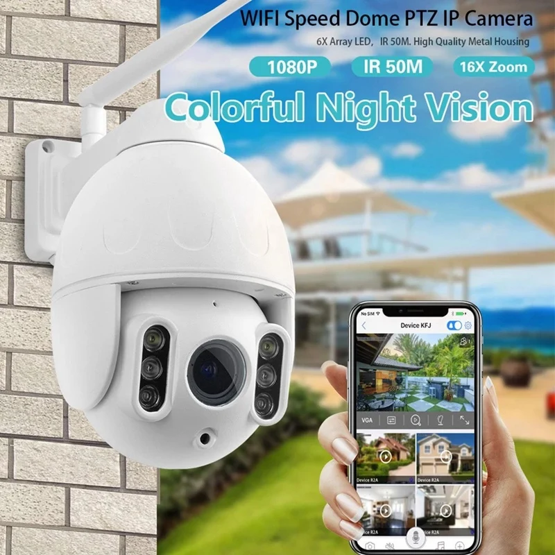 MOOL K64A 16X Zoom WiFi 1080P PTZ IP камера для лица автоматическое отслеживание IP66