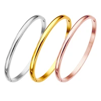koaem thin bangle rose gold black for women chic stainless steel jewelry minimalist cuff bracelet party simple fashion gift