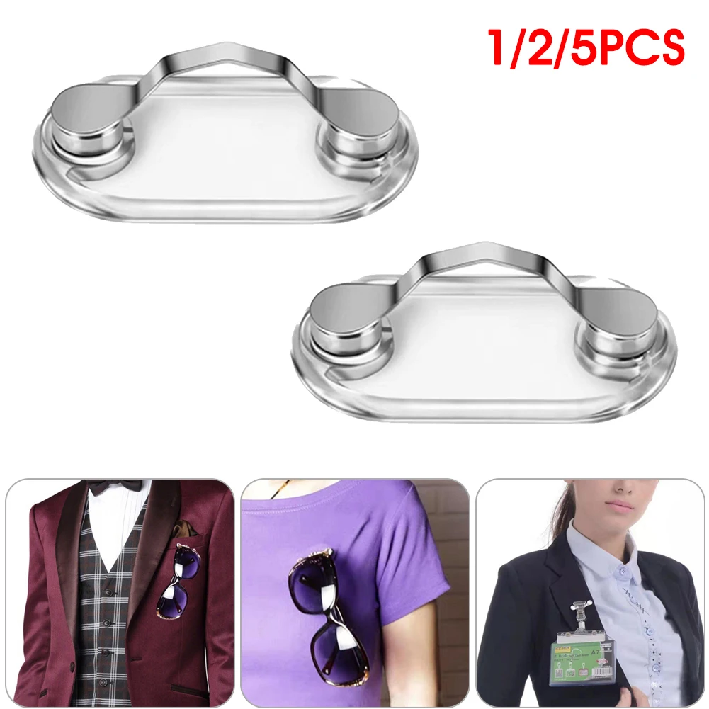 

New Upgrade 1/2/5pcs Magnetic Glasses Holder Clip Small Easy Carry Removable Glasses Earphone Badge Holder Sunglasses Rest Clip
