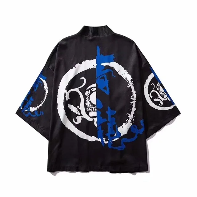 style L Японские кимоно для мужчин кардиган рубашка блузка юката мужчин haori obi одежда самураев мужской кимоно кардиган - Цвет: style L