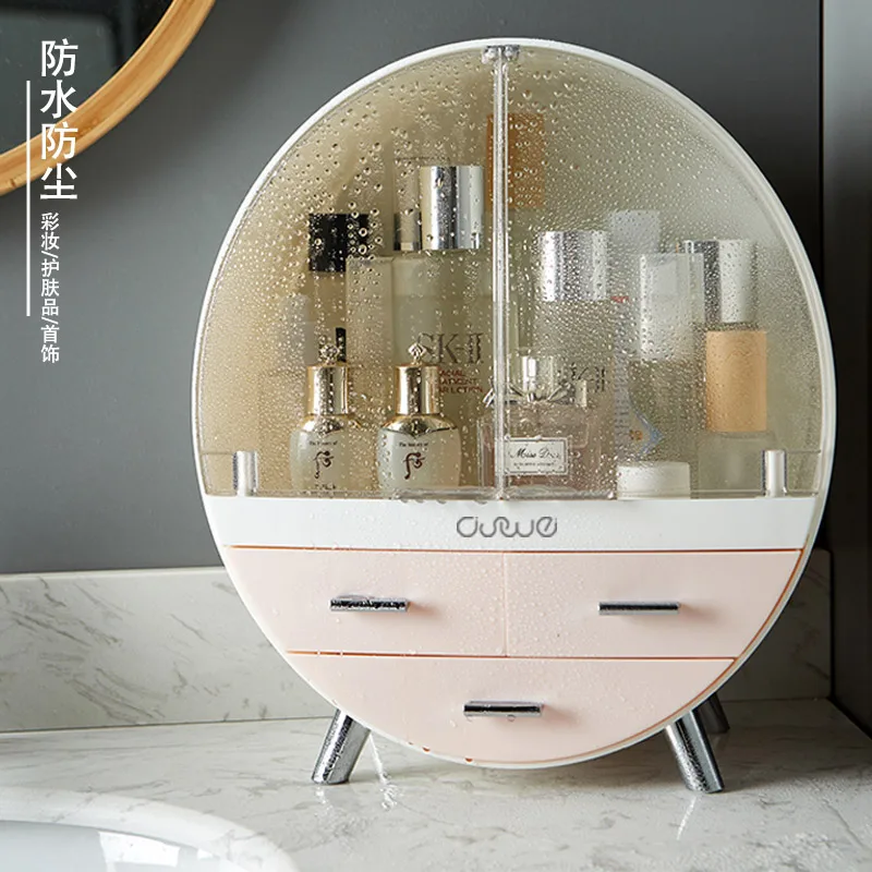 New Arrival Cosmetic Storage Box Desktop Rack Make Up Organizer Trinket Plastic Drawers Container Europe Glossy | Дом и сад