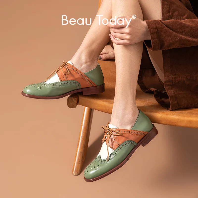 Ботинки BeauToday женские в стиле ретро 