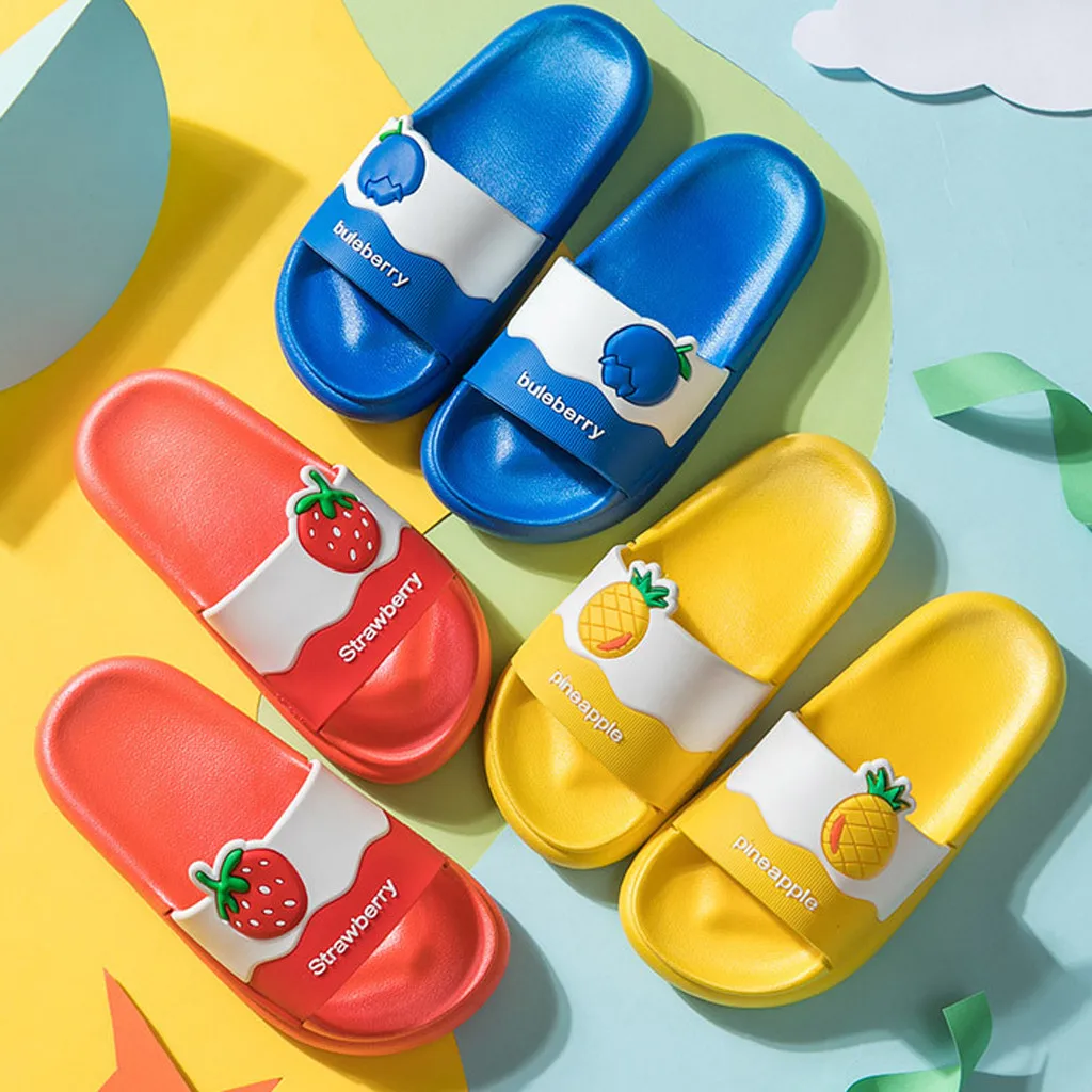 2020 детские домашние тапочки летние мягкие резиновые пляжные шлепанцы для