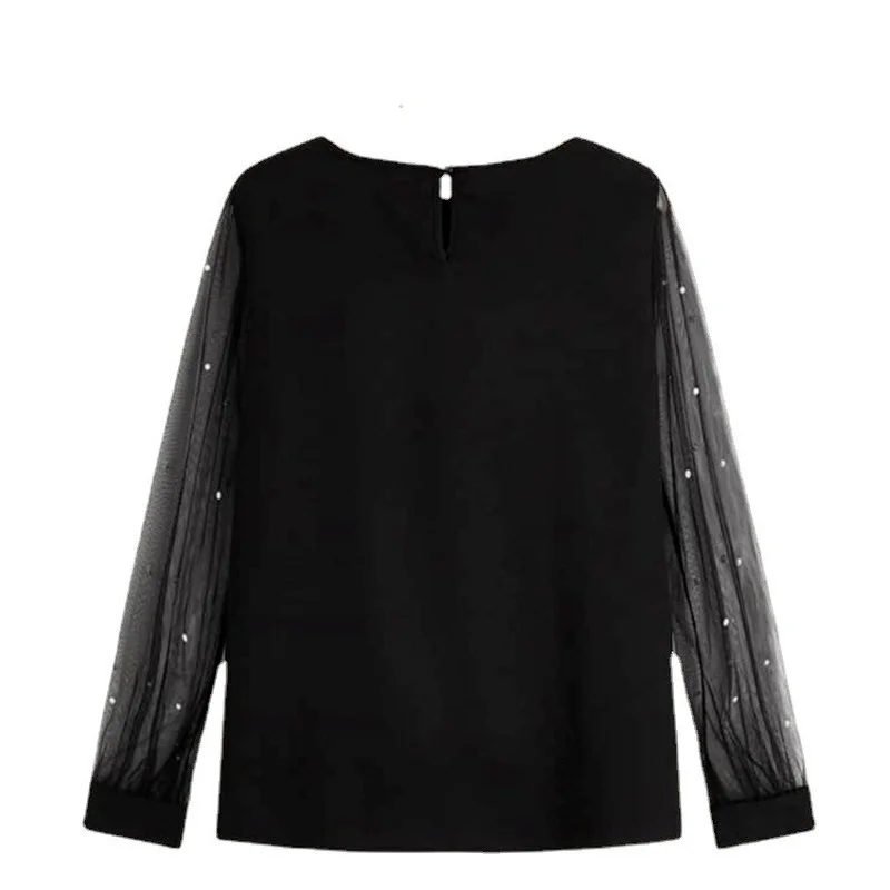 

Blusas Mujer De Moda 2021 Verano O-Neck Long Sleeve Bottoming Shirt Hollow Out Casual Shirts Ladies Tops Womens Tops and Blouses
