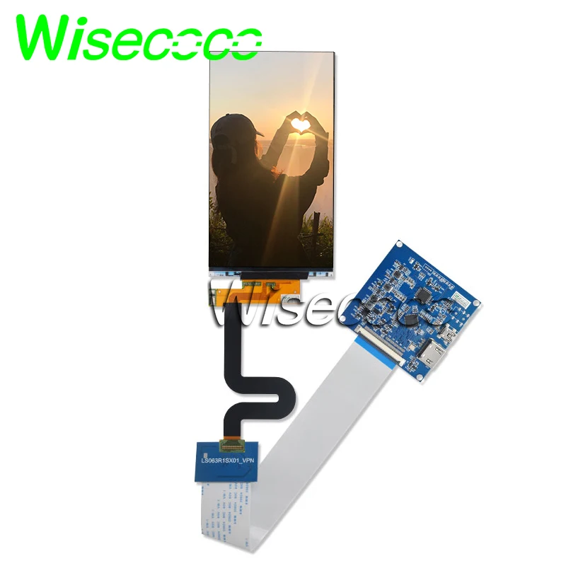 Wisecoco 6,3 дюйма 1440 × 2560 ips LS063R1SX01 ЖК-экран 60 контактов с MIPI HDMI USB драйвер платы удалить подсветку для 3d принтера