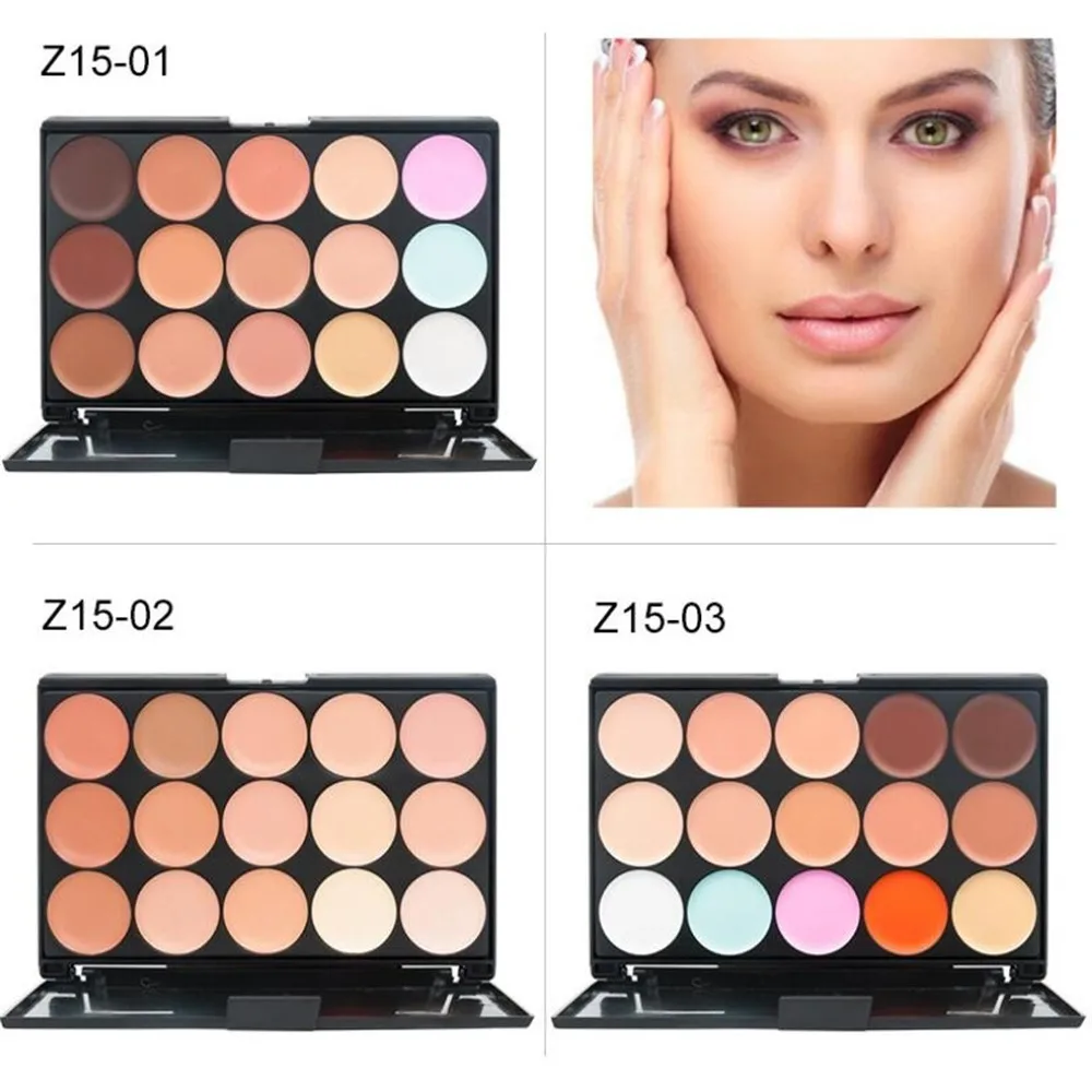 15 цветов натуральный Профессиональный консилер палитра долговечная основа