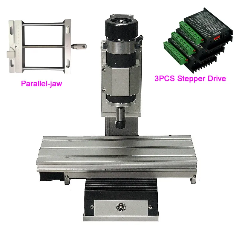

Mini CNC Router 1010 Frame Column Type Engraving Machine Kit 400W Spindle Vertical Milling Cutter with Stepper Drive TB6600 Vise