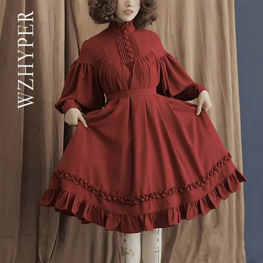 Готическое платье для косплея в стиле Лолиты Японские мягкие ретро платья с