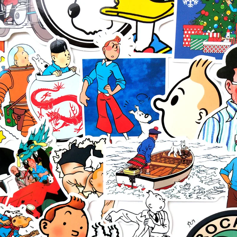 25 шт. Приключения Тинтин кино ТВ шоу косплей смешные наклейки скрапбукинг сделай