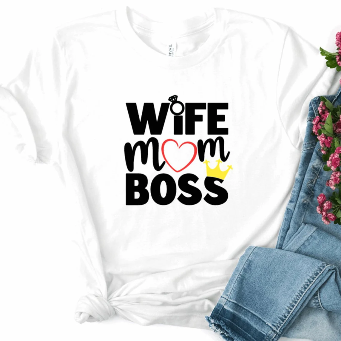 

Boss Lady Print Harajuku Top Women T-shirt Short Sleeved Casual Ladies Basic O-collar Women T-shirt Girl,Drop Ship