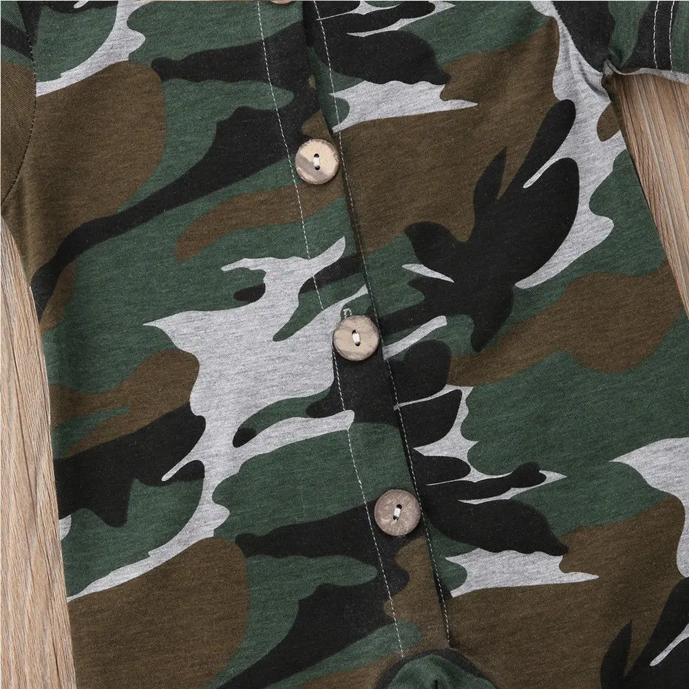 

Fashion Infant Newborn Baby Boy Girl Clothing Camo Jumpsuit Romper Short Sleeve Cotton Clothes Outfit