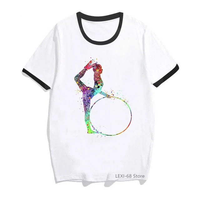 

ZO86 rainbow vogue gymnastics clothes 2020 Ballet dancer tshirt femme 637