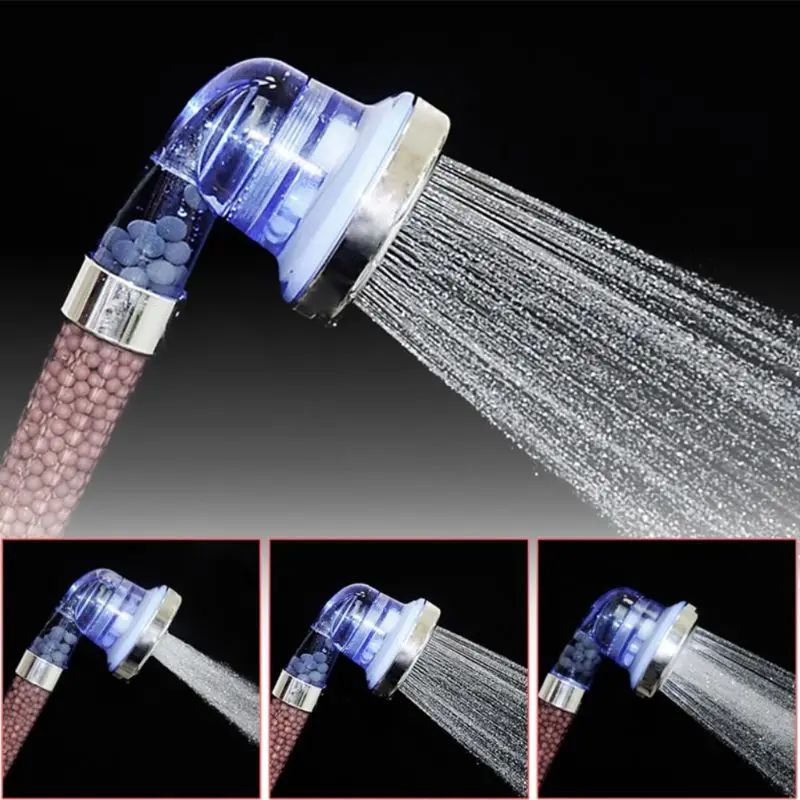 

3-Function Adjustable Showerhead High Pressure Water-Saving Jetting Shower Head Anion Filter SPA Nozzle for Home Bathroom