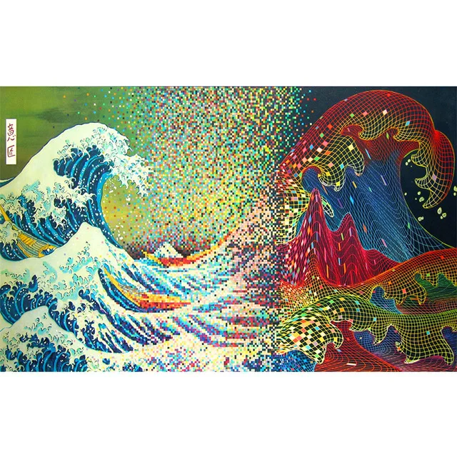 

Decoration occident abstract Japanese Hanging painting Personalized psychedelic poster wall decor Decorative Living room cinema