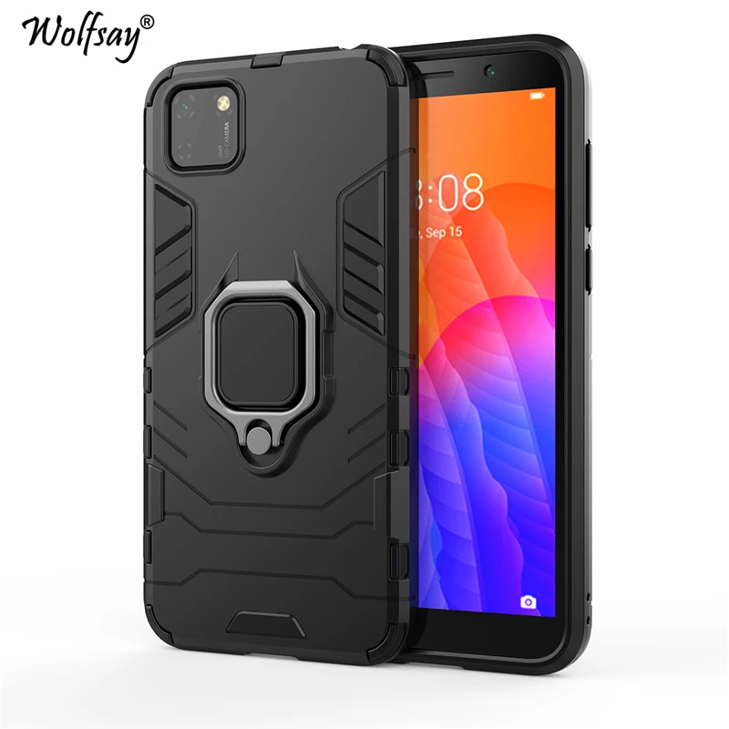 

Чехол для Huawei Y5P, защитный чехол для Huawei Y5P 2020, Жесткий Чехол из ПК и мягкого силикона для Huawei Y5P с магнитом Wolfsay