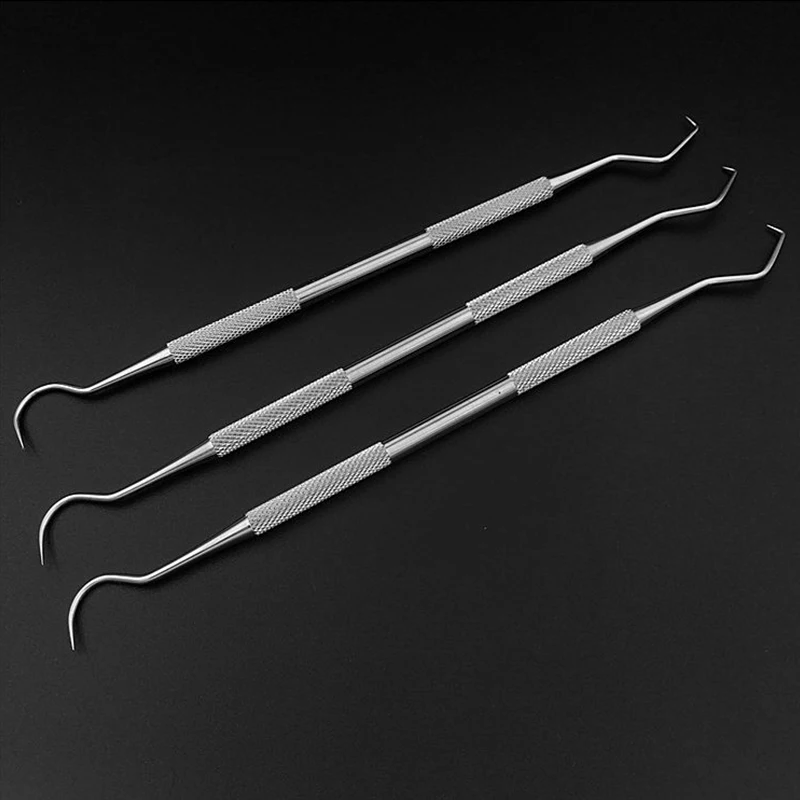 3 шт. пинцет для зубного зеркала стоматологический инструмент из нержавеющей
