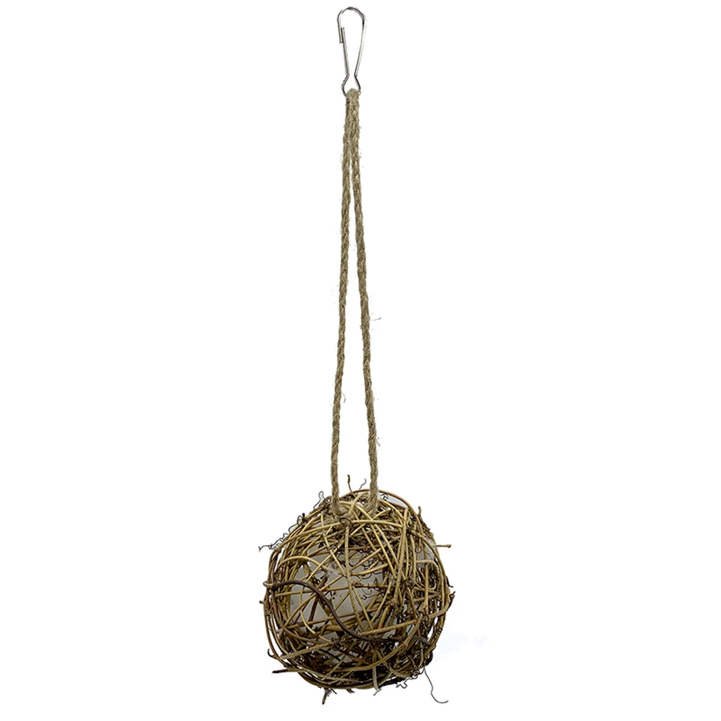 

1pc New Product Pet Parrot Ball Toy Fun Rattan Hanging Ball Bird Ball Toy Bird Grinding Beak Ball Relieve Boredom Bird Supplies
