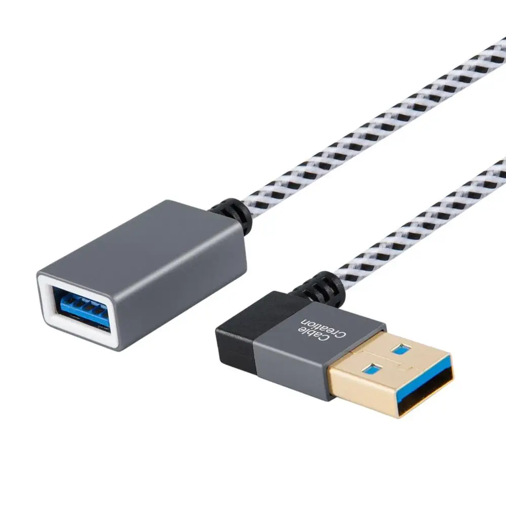 Удлинительный кабель USB прямоугольный удлинитель 3 0 штекер-гнездо CableCreation