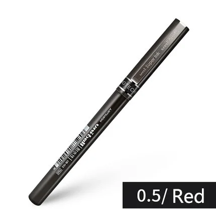 Red 1pcs 1 шт., японская нейтральная ручка UNI, UB-155, прямая ручка с жидким шариком, ручка с вытягивающей крышкой, пуля, 0,5 мм, знак, студенческий офис - Цвет: Red 1pcs
