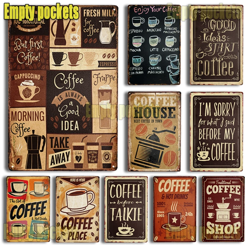 

Metal Plates Garden Decoration Outdoor Coffee Shop Garden Posters for Outside Cafe Sign Bedroom Wall Decoration Movie Poster