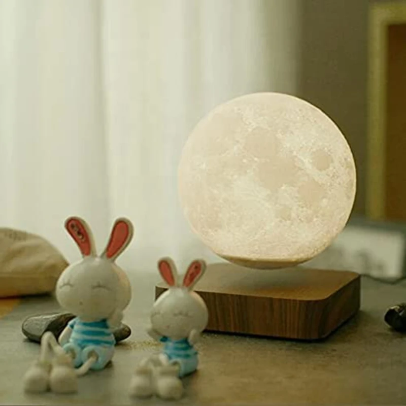 구매 3D 자기 부상 달 램프 새로운 창조적 디자인 회전 야간 조명 Led 달 부동 홈 휴일 장식