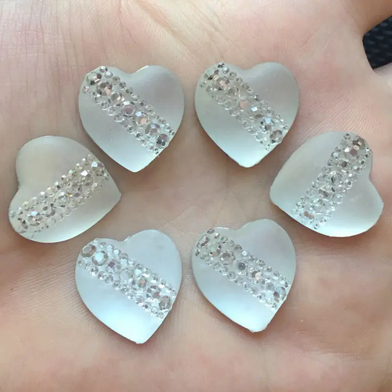 Diy 20 шт мм Сердце смолы Стразы Свадебные аксессуары скрапбук подарок камни для
