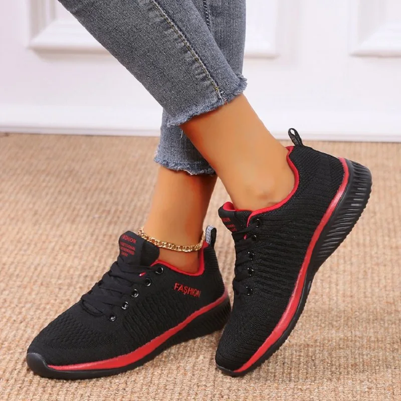 

2021 New Flying Woven Autumn Women's Shoes Casual Fashion Couple Large Size Sports Running Shoes Korean Fashion Mesh Shoes